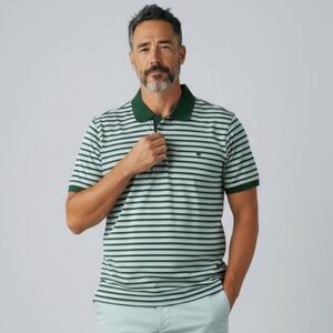 Walter Hagen Classic Striped Clubhouse Pique Polo Shirt